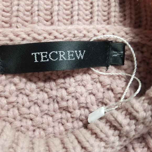 TECREW PINK MOCK SWEATER SIZE MEDIUM - Picture 3 of 10